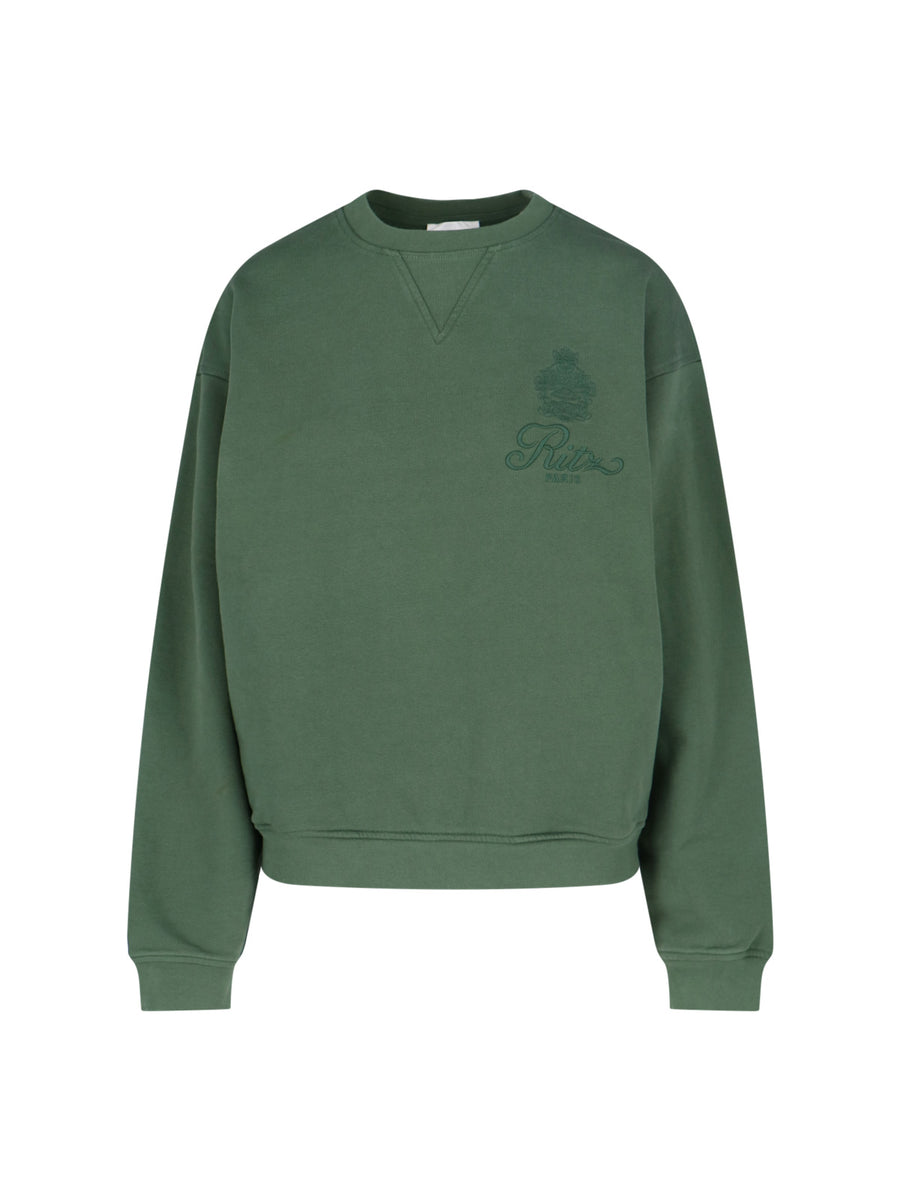 Frame 85% cotton 15% polyester sweatshirt in green