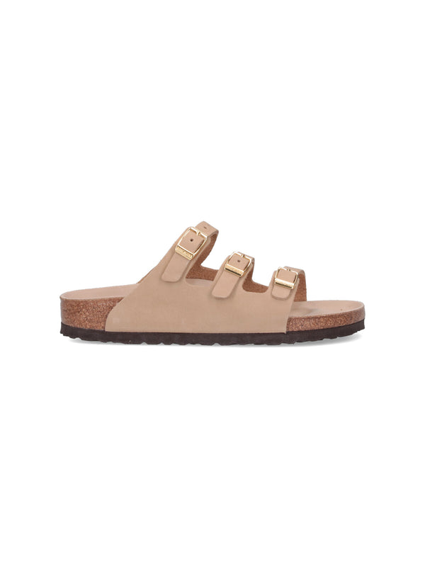 Birkenstock 100% Nubuck Leather sandals in beige