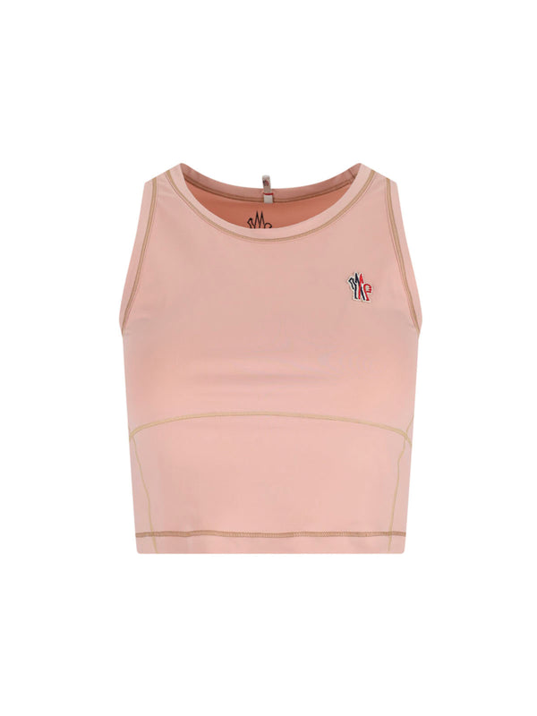 Moncler Grenoble 78% POLYAMIDE tank top in pink