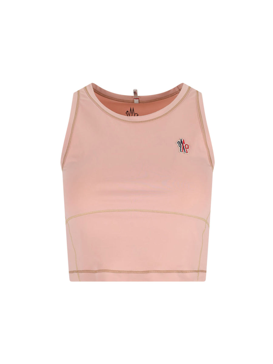 Moncler Grenoble 78% POLYAMIDE tank top in pink