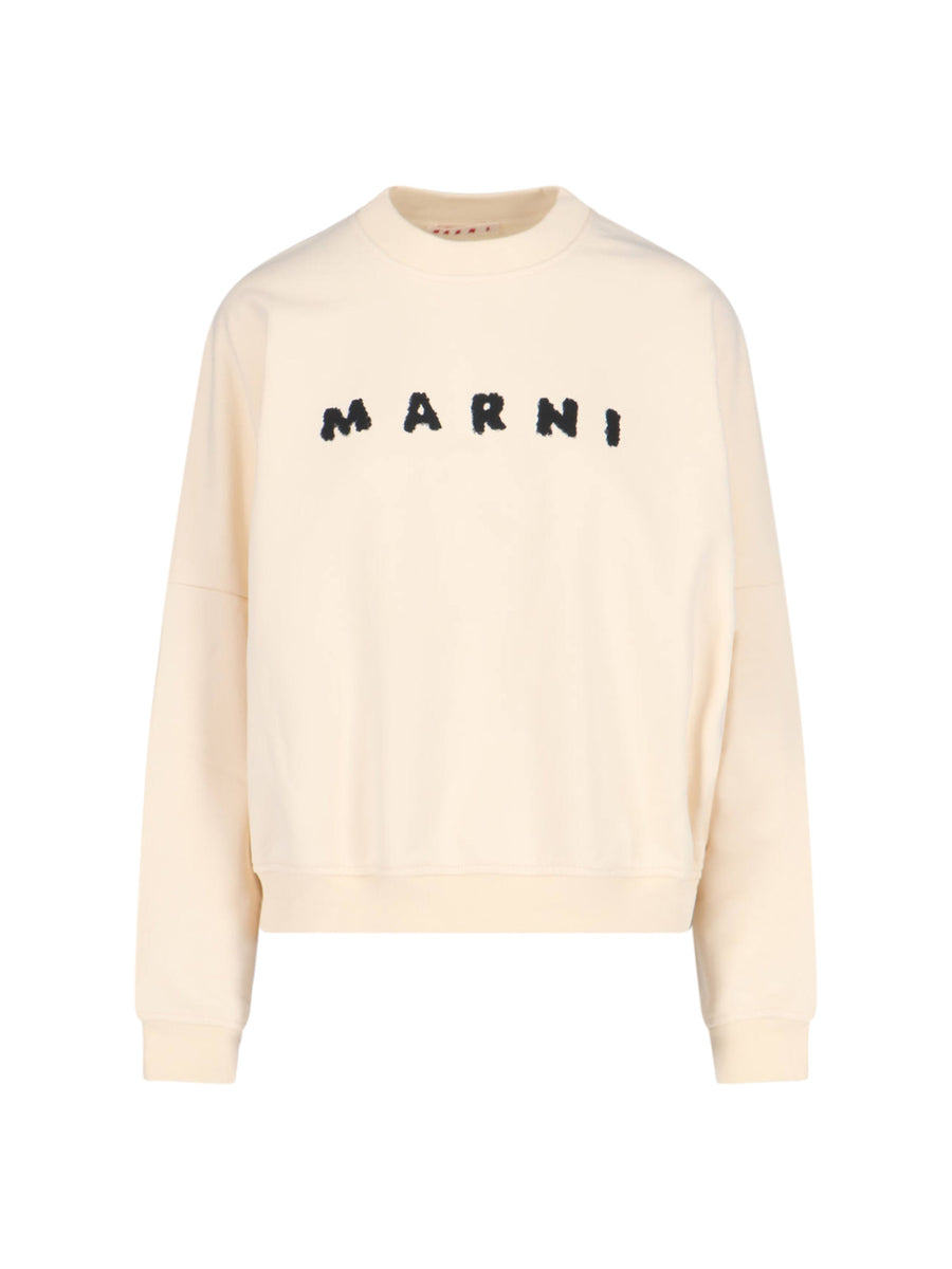Marni Uscx 100% organic cotton sweatshirt in white