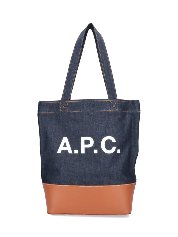 A.P.C. 98% Cotton tote bag in navy
