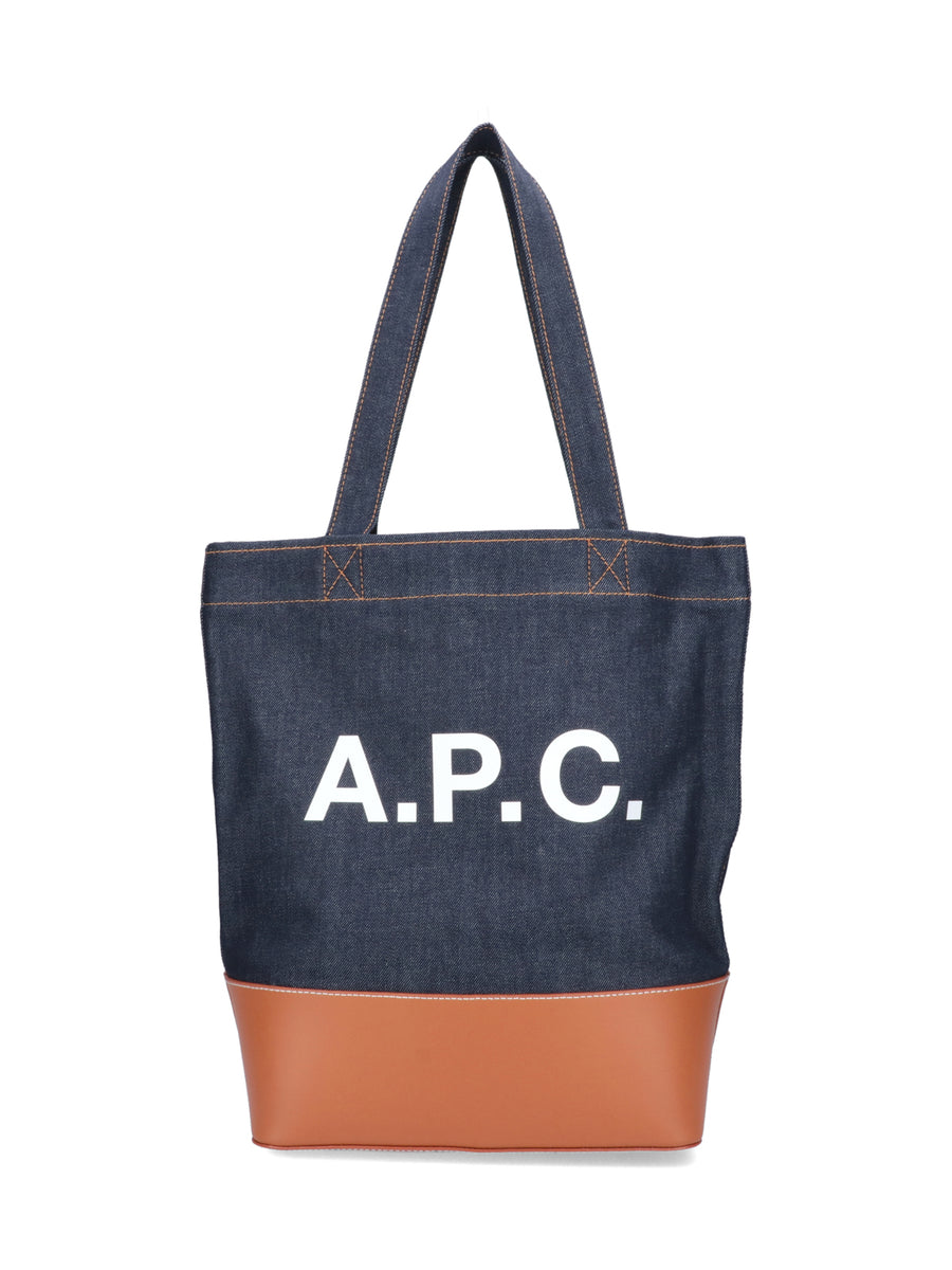 A.P.C. 98% Cotton tote bag in navy
