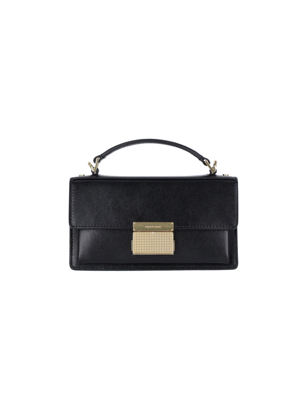 Golden Goose 100% Cow Leather top handle bag in black