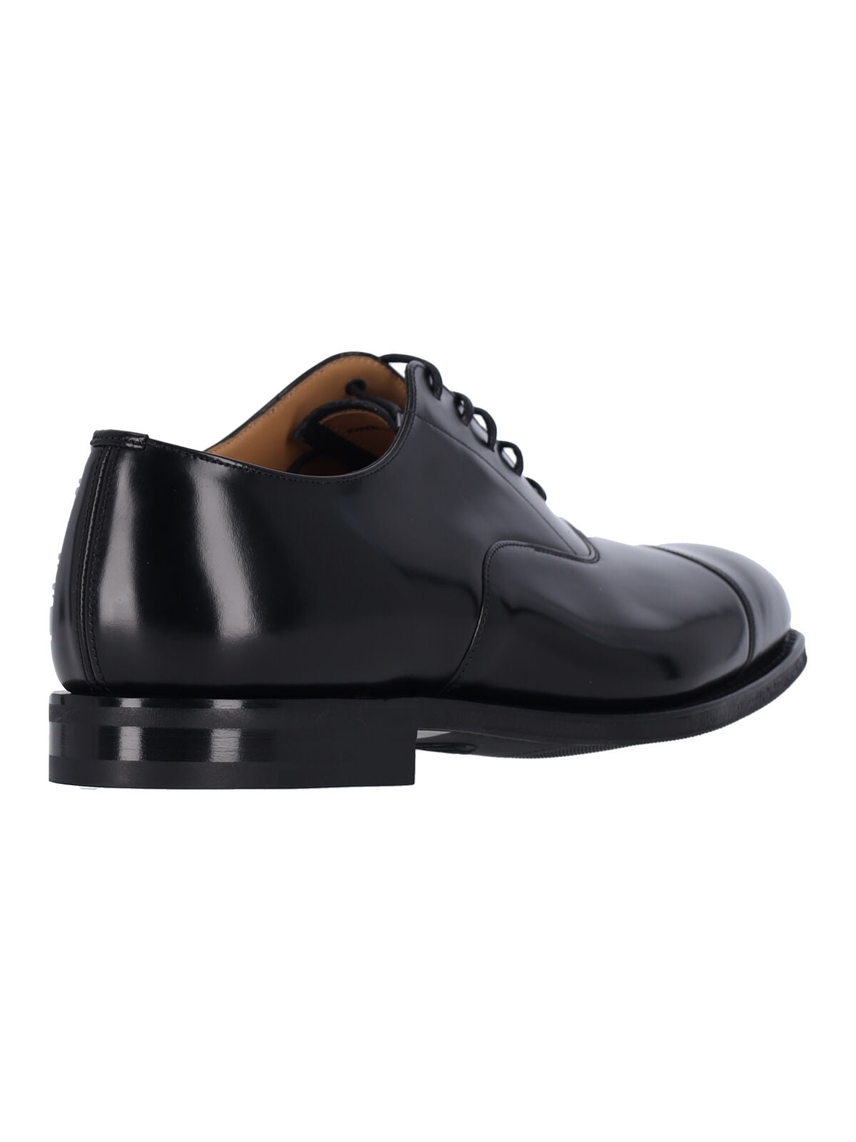 Churchs Flat Shoes Black Calf Leather