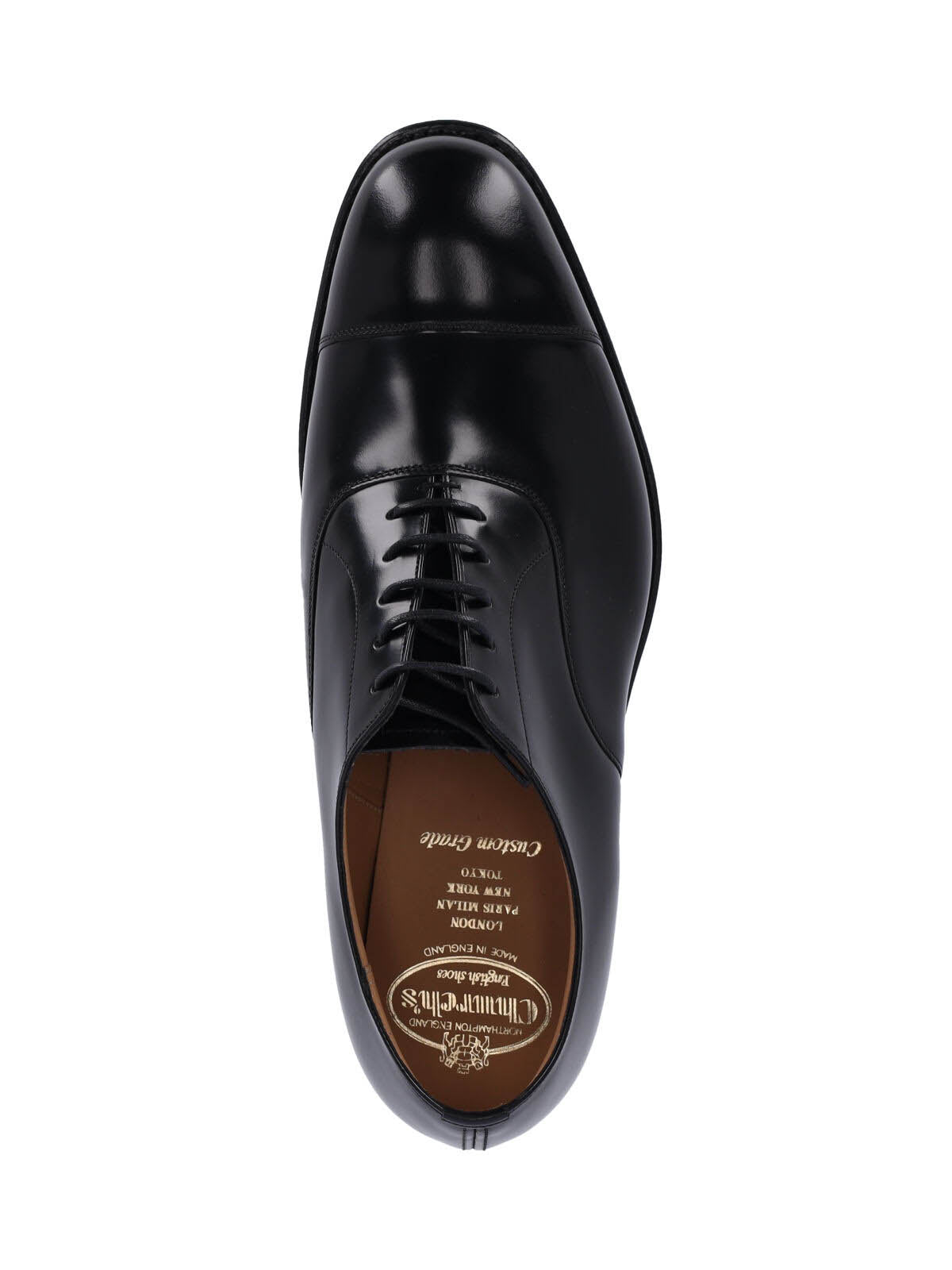 Churchs Flat Shoes Black Calf Leather
