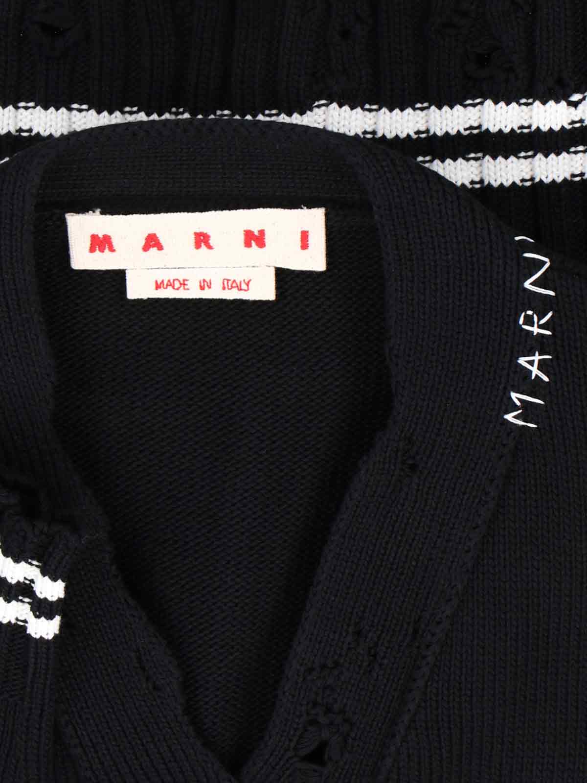 Marni Sweaters Black Cotton