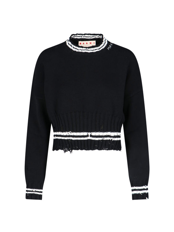 Marni 100% Cotton sweater in black