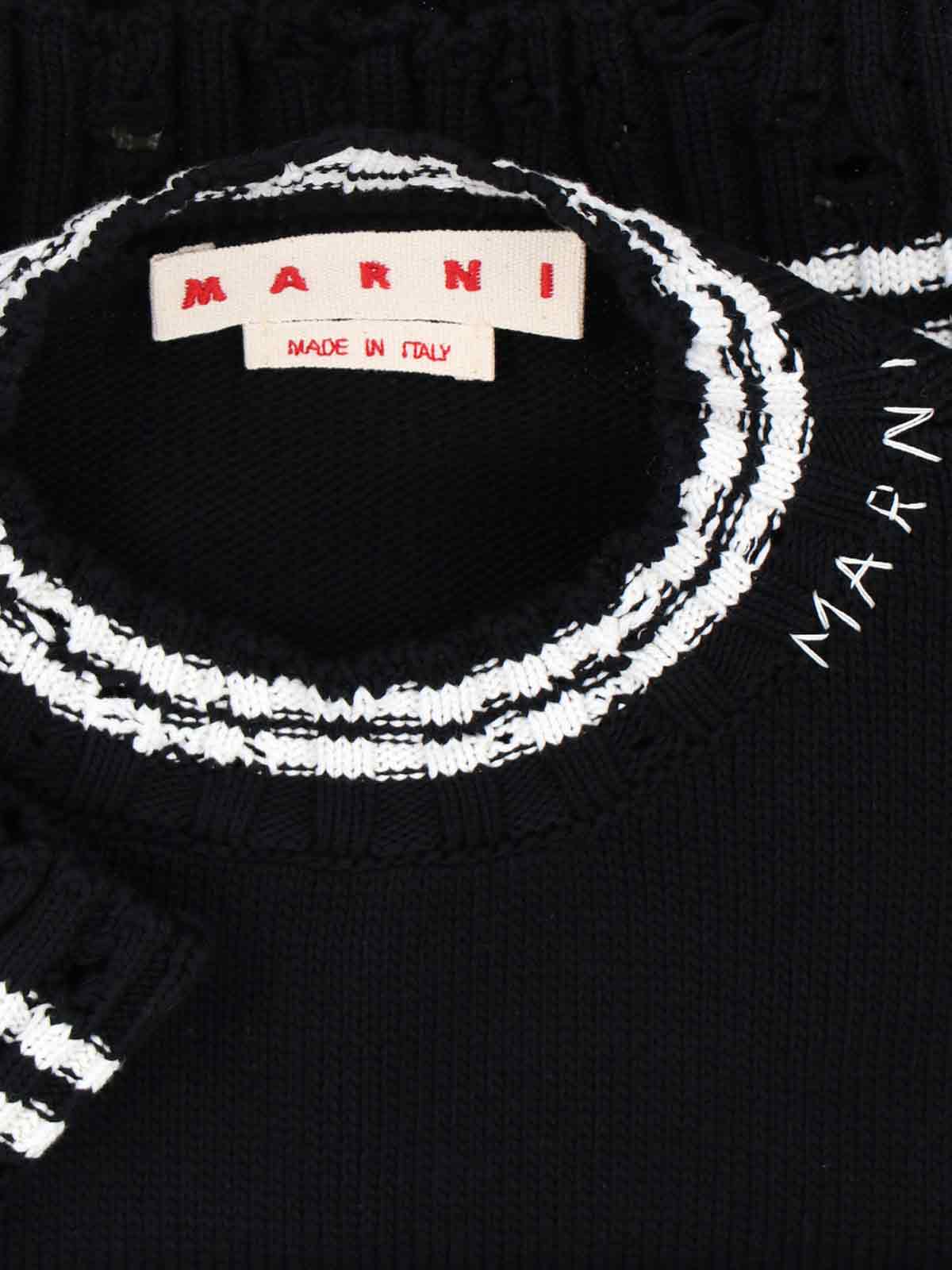 Marni Sweaters Black Cotton