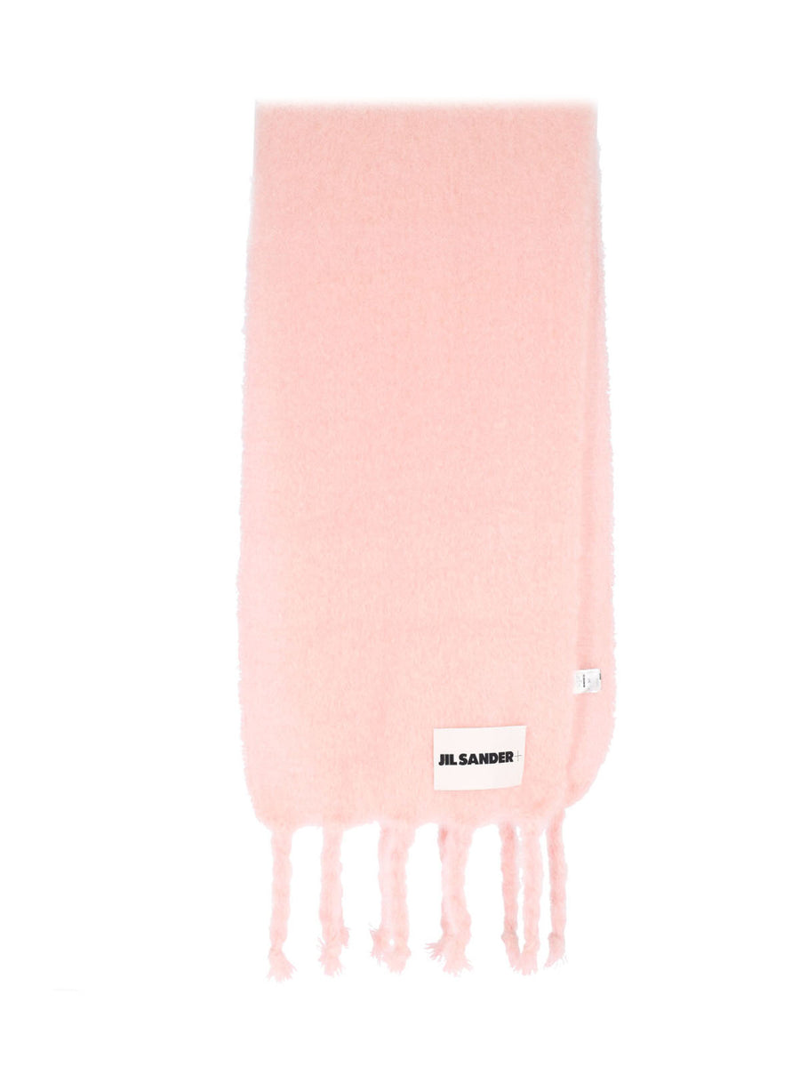 Jil Sander 73% Mohair scarf in pink