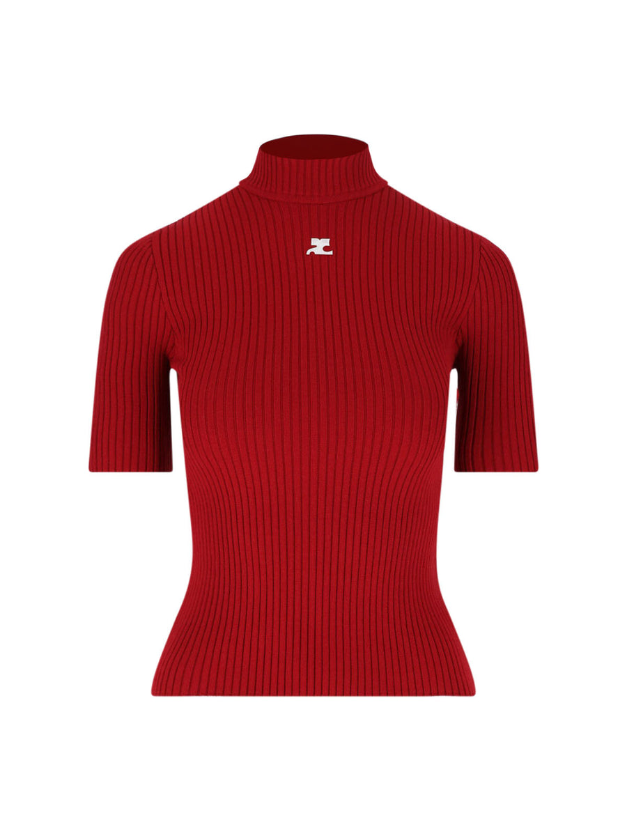 CourrèGes 70% Viscose sweater in red