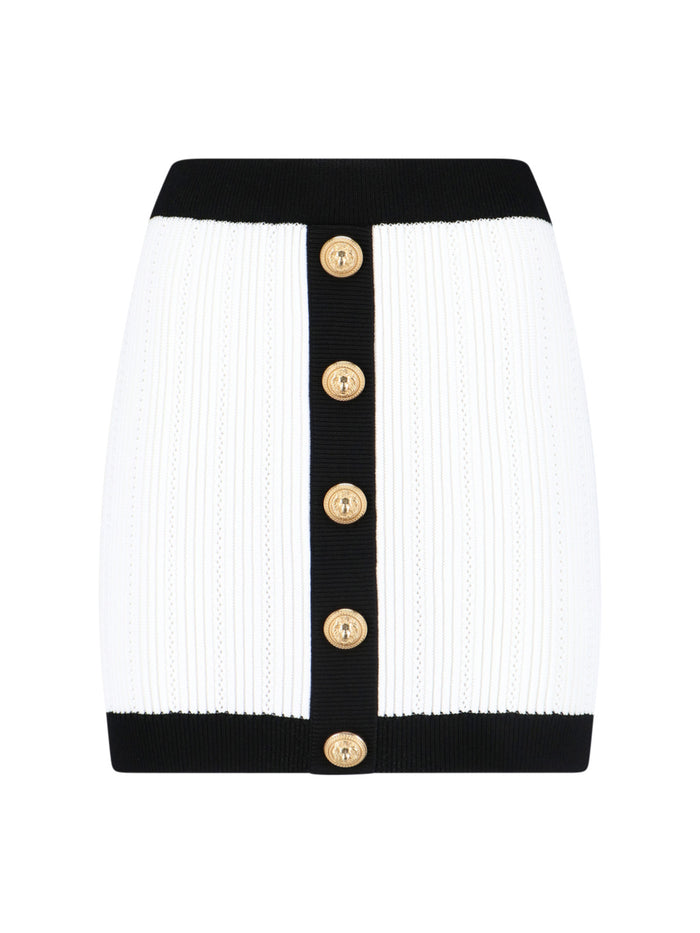 Balmain Skirts White Viscose