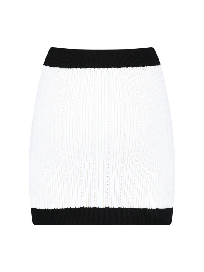 Balmain Skirts White Viscose