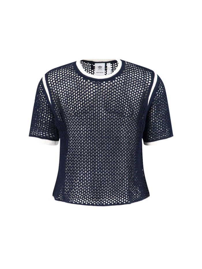 Adidas X Wales Bonner T-Shirts And Polos Blue Cotton Polyester