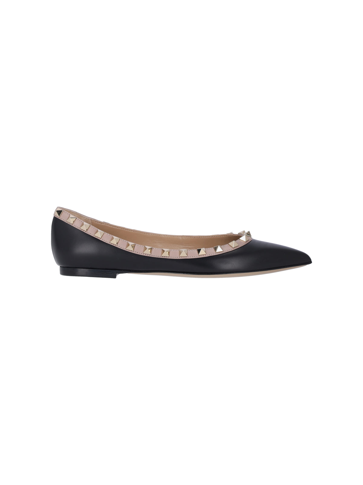 Valentino Garavani Flat Shoes Black Upper: Calf Leather