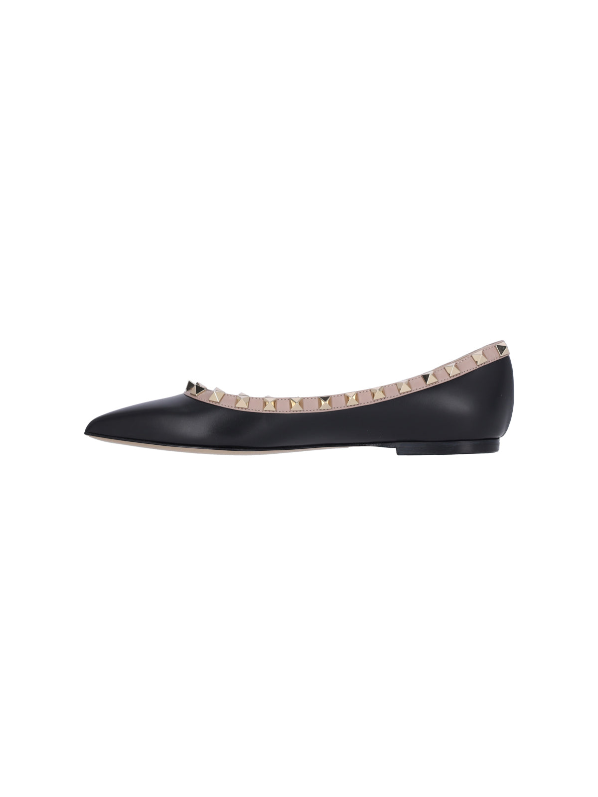 Valentino Garavani Flat Shoes Black Upper: Calf Leather