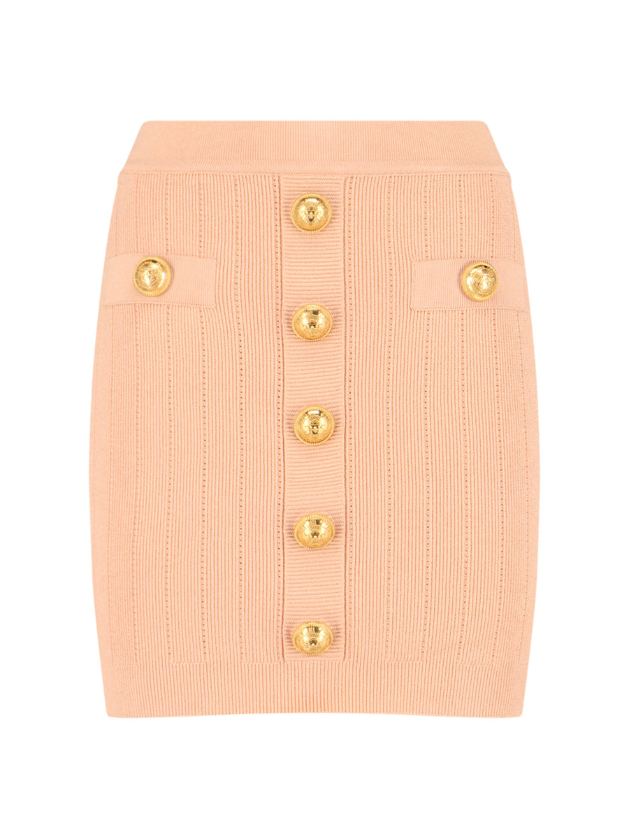 Balmain 83% Viscose skirt in pink
