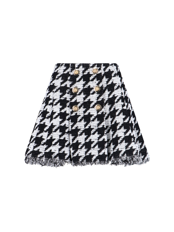 Balmain 71% Cotton skirt in black