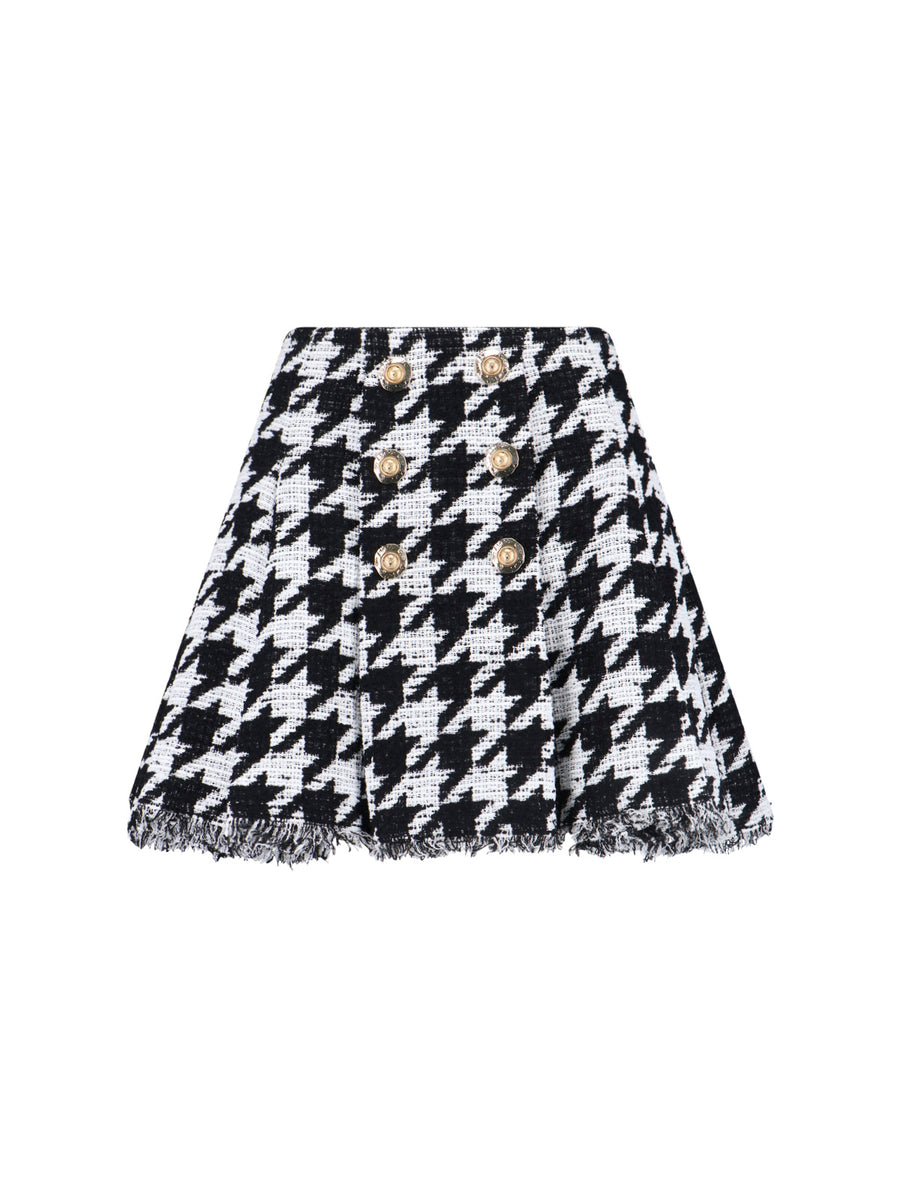 Balmain 71% Cotton skirt in black