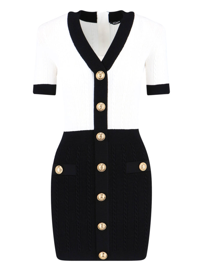 Balmain Dresses Black Viscose
