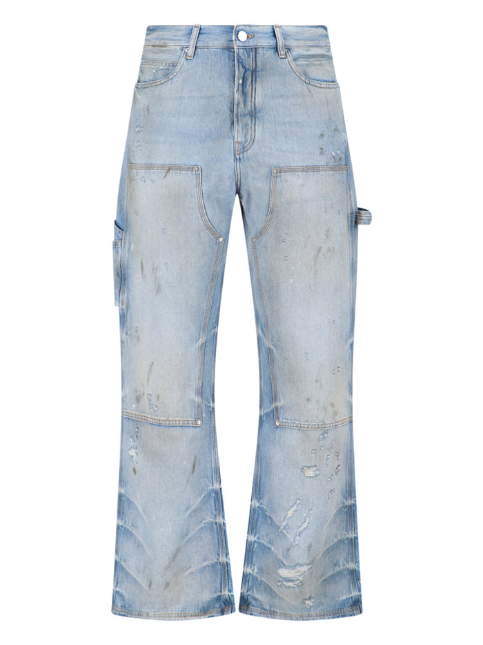 Amiri Jeans Blue Cotton