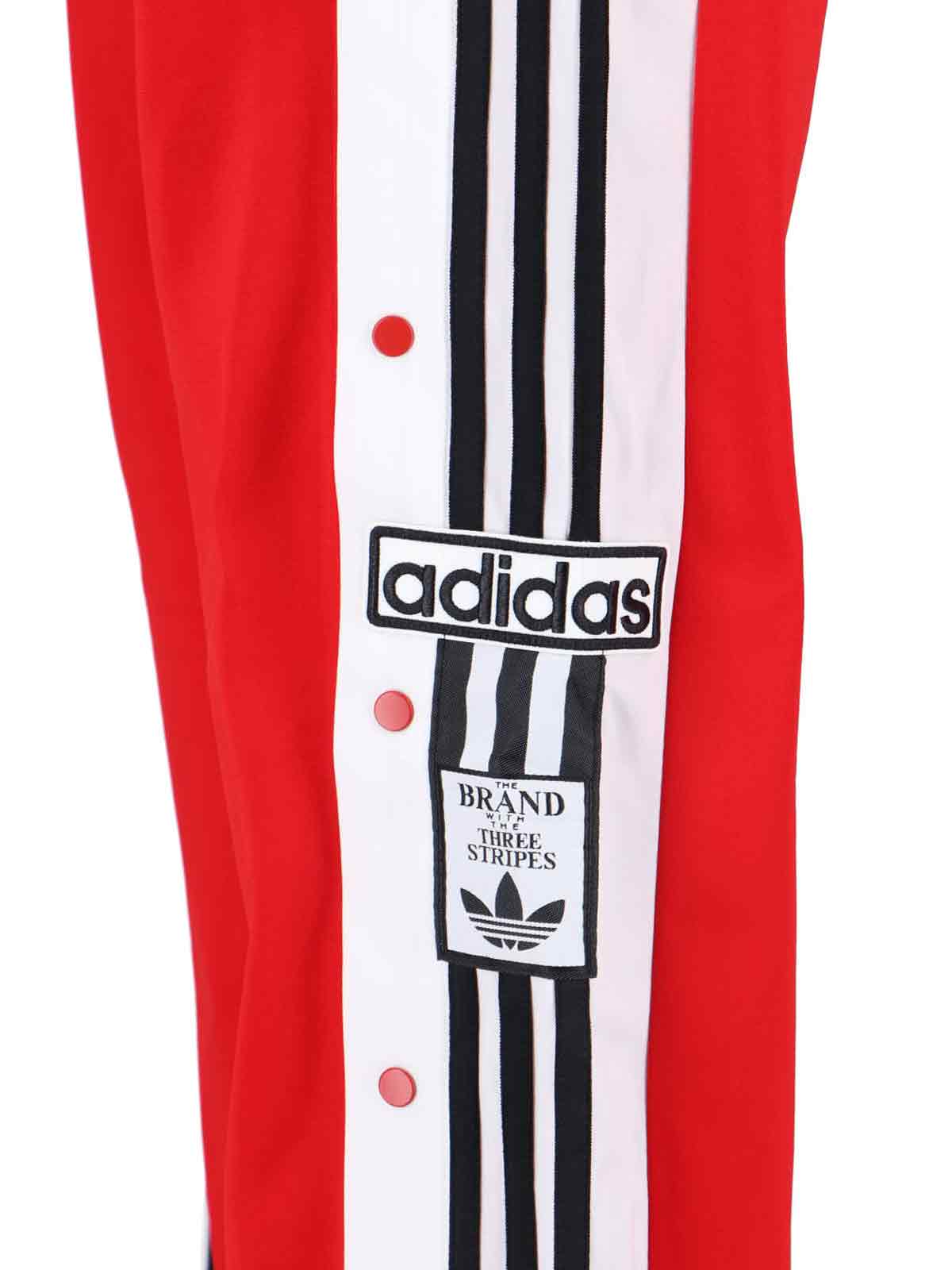 Adidas Trousers Red Polyester