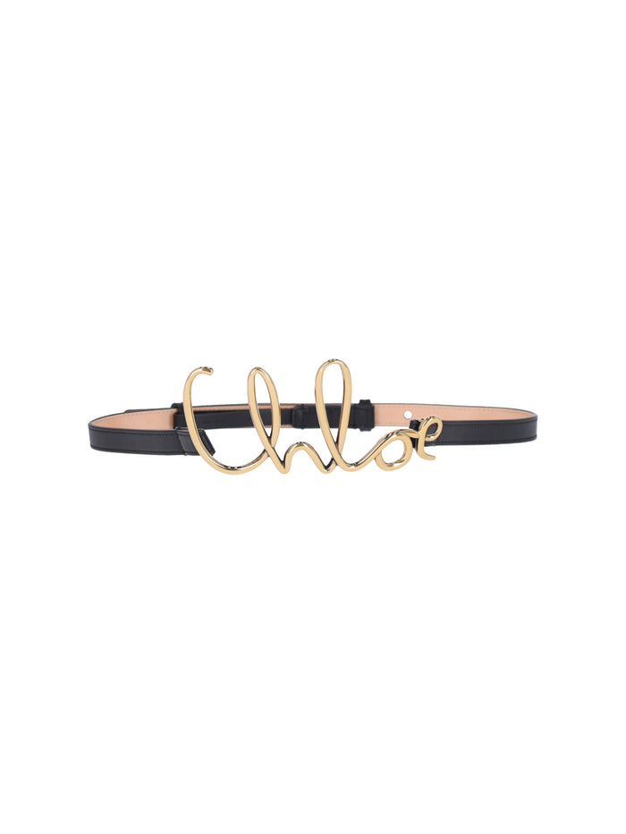 Chloè Belts Black Main Material: Calf Leather