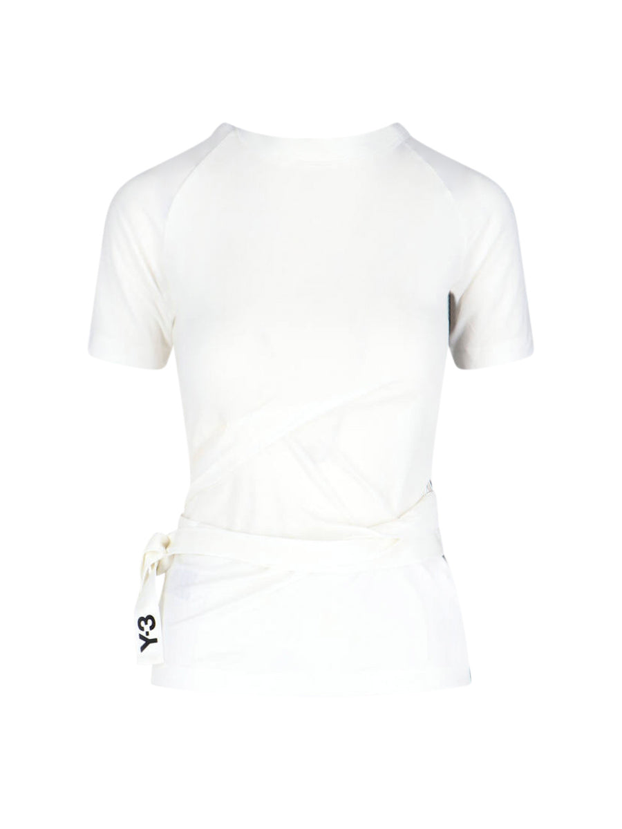 Y-3 93% Lyocell t-shirt in white