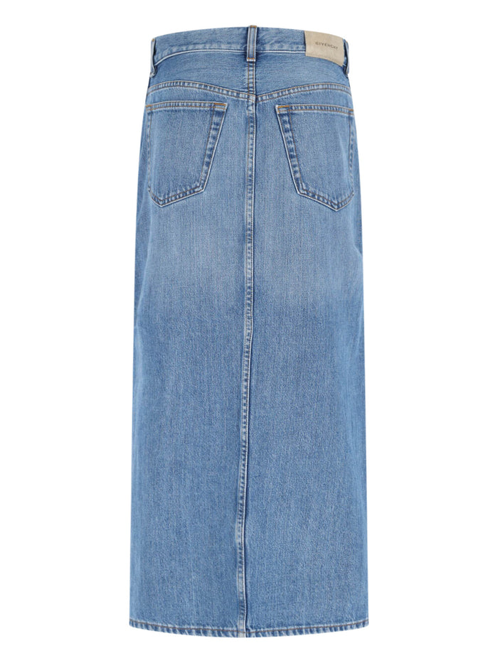Givenchy Skirts Blue Cotton