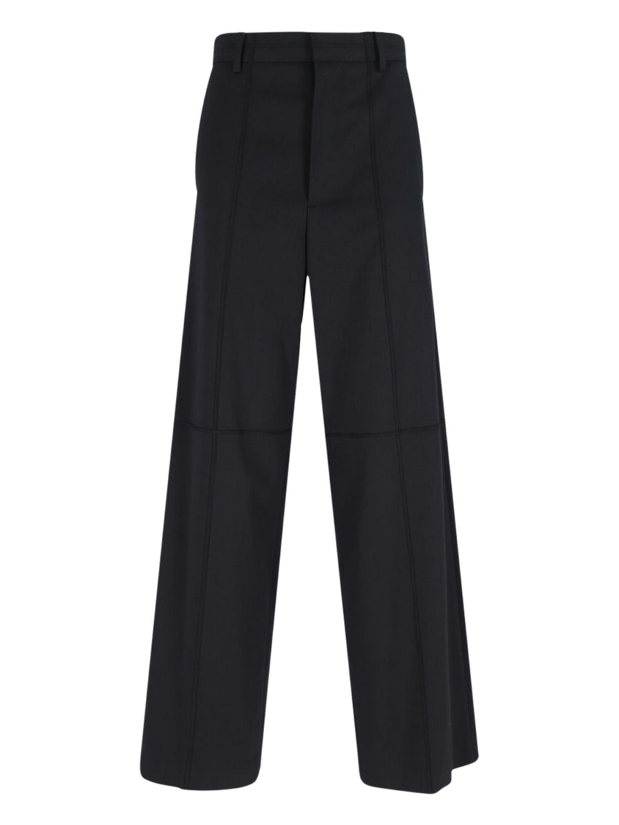 MM6 Maison Margiela 54% Polyester trousers in black