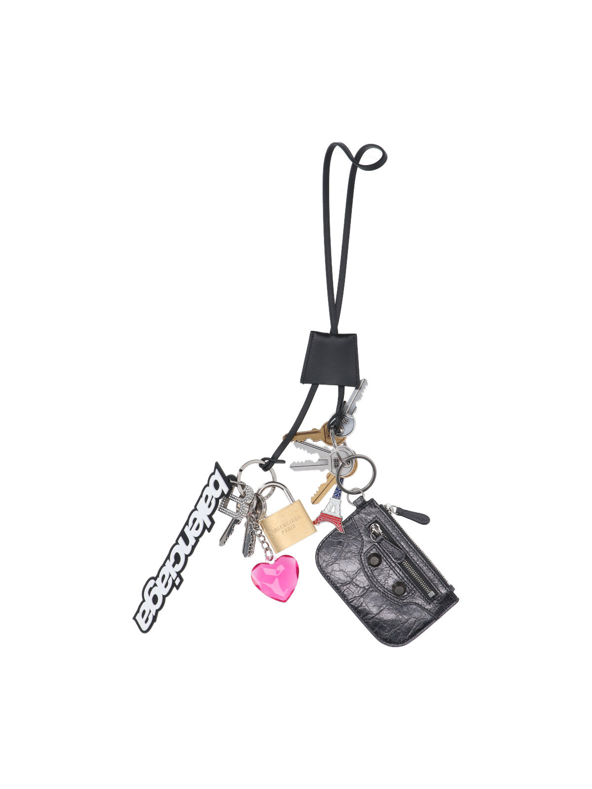 Balenciaga Keychains Grey Domesticated Lamb Leather