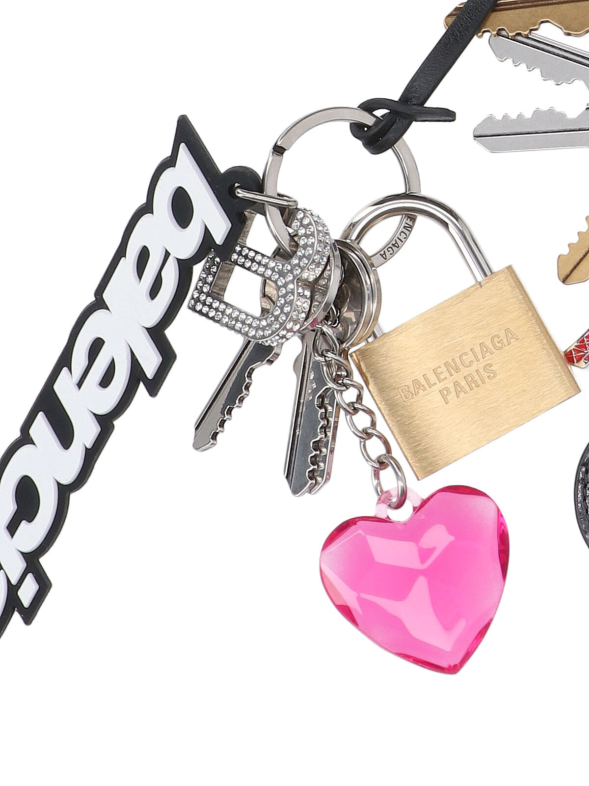 Balenciaga Keychains Grey Domesticated Lamb Leather
