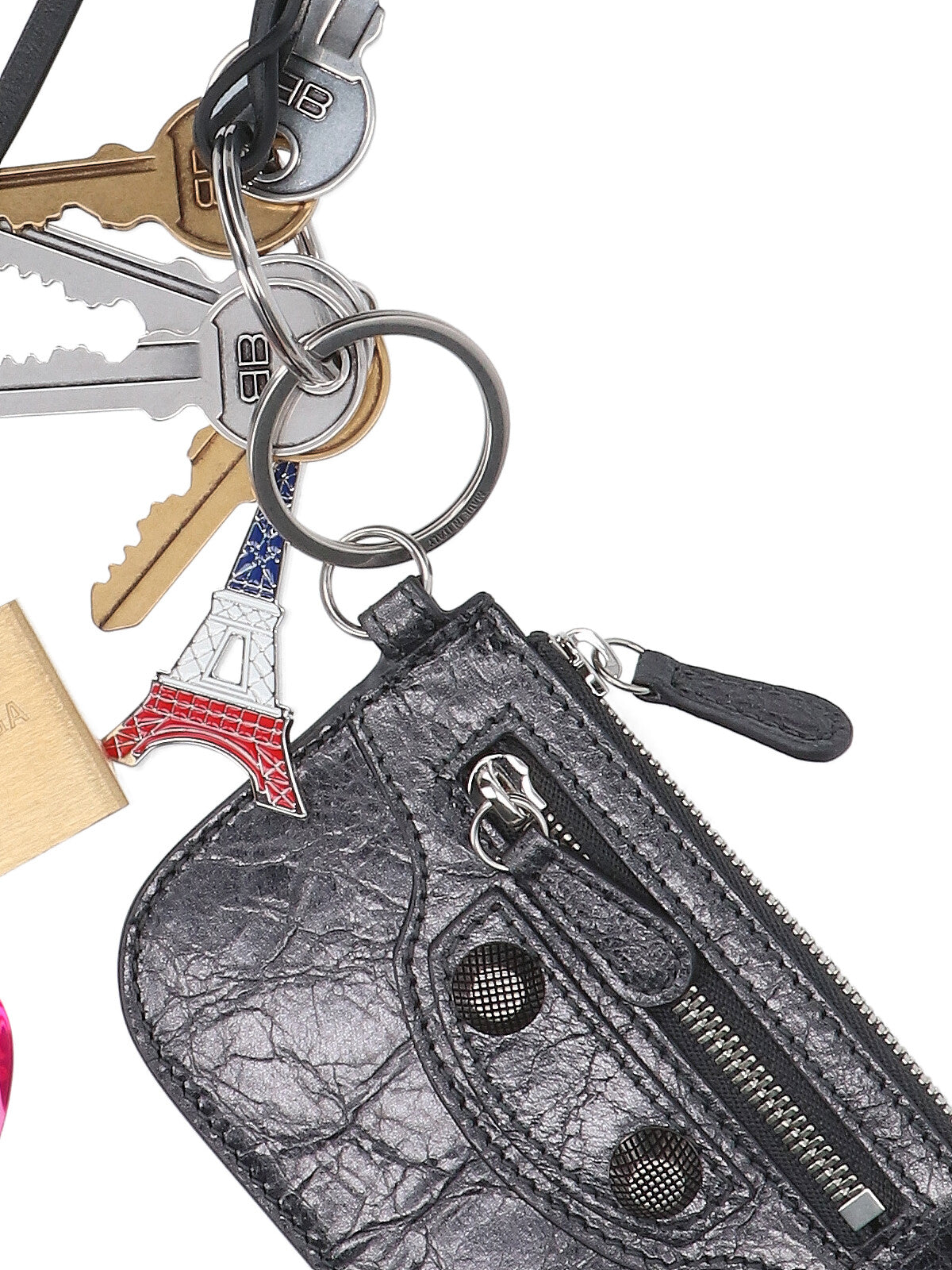 Balenciaga Keychains Grey Domesticated Lamb Leather