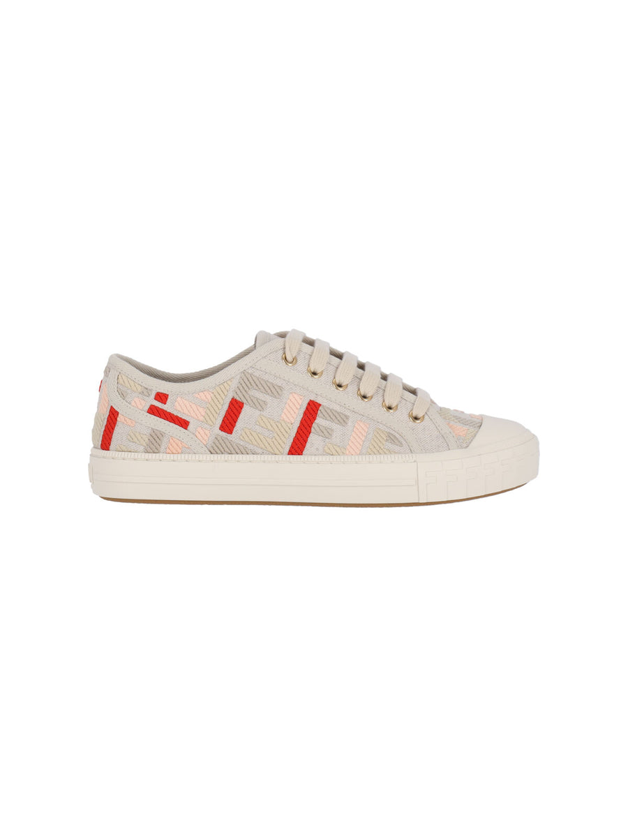 Fendi Ariv 100% Cotton sneaker in beige