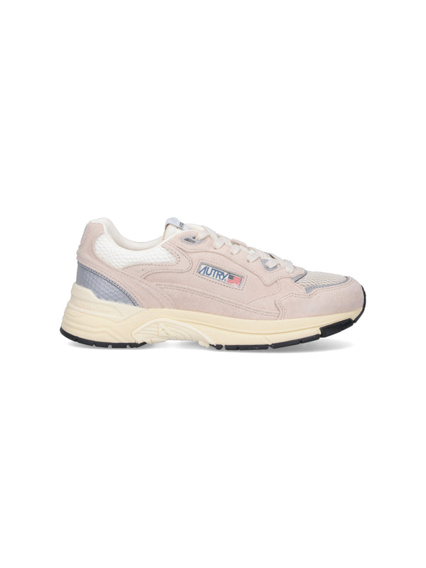 Autry Upper: 75% Cow Leather sneaker in pink
