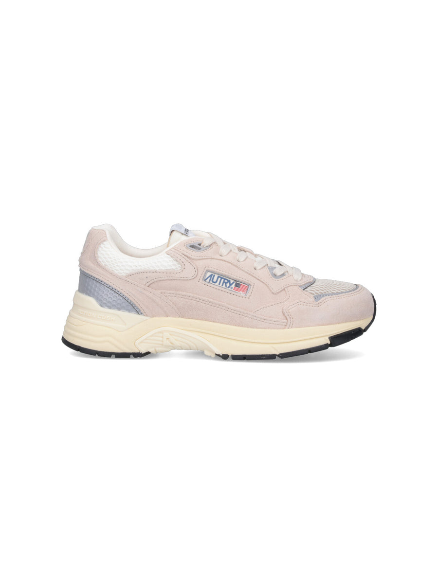 Autry Upper: 75% Cow Leather sneaker in pink