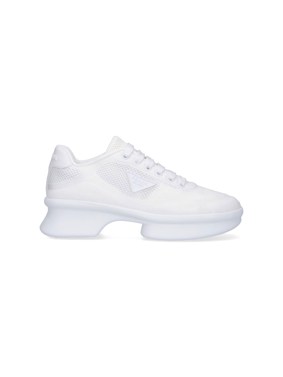 Prada 100% Polyester sneakers in white