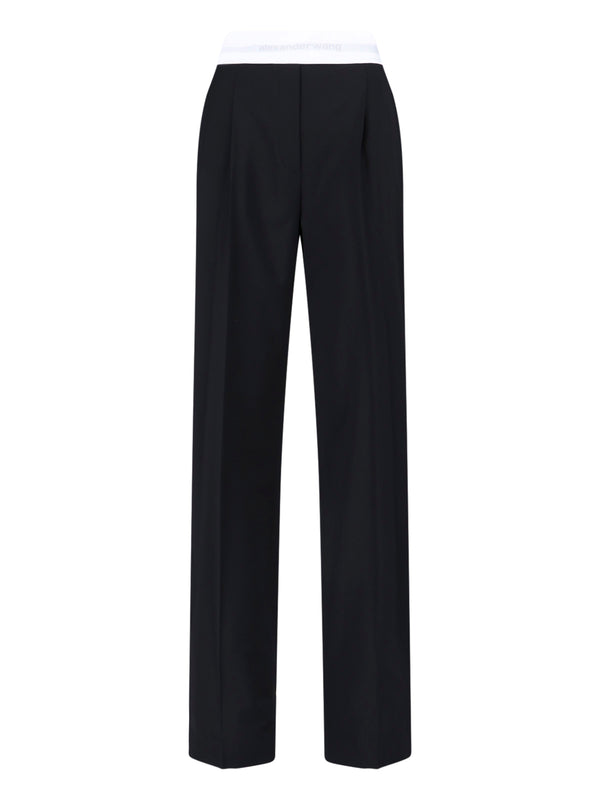 Alexander Wang 86% Wool trousers in black
