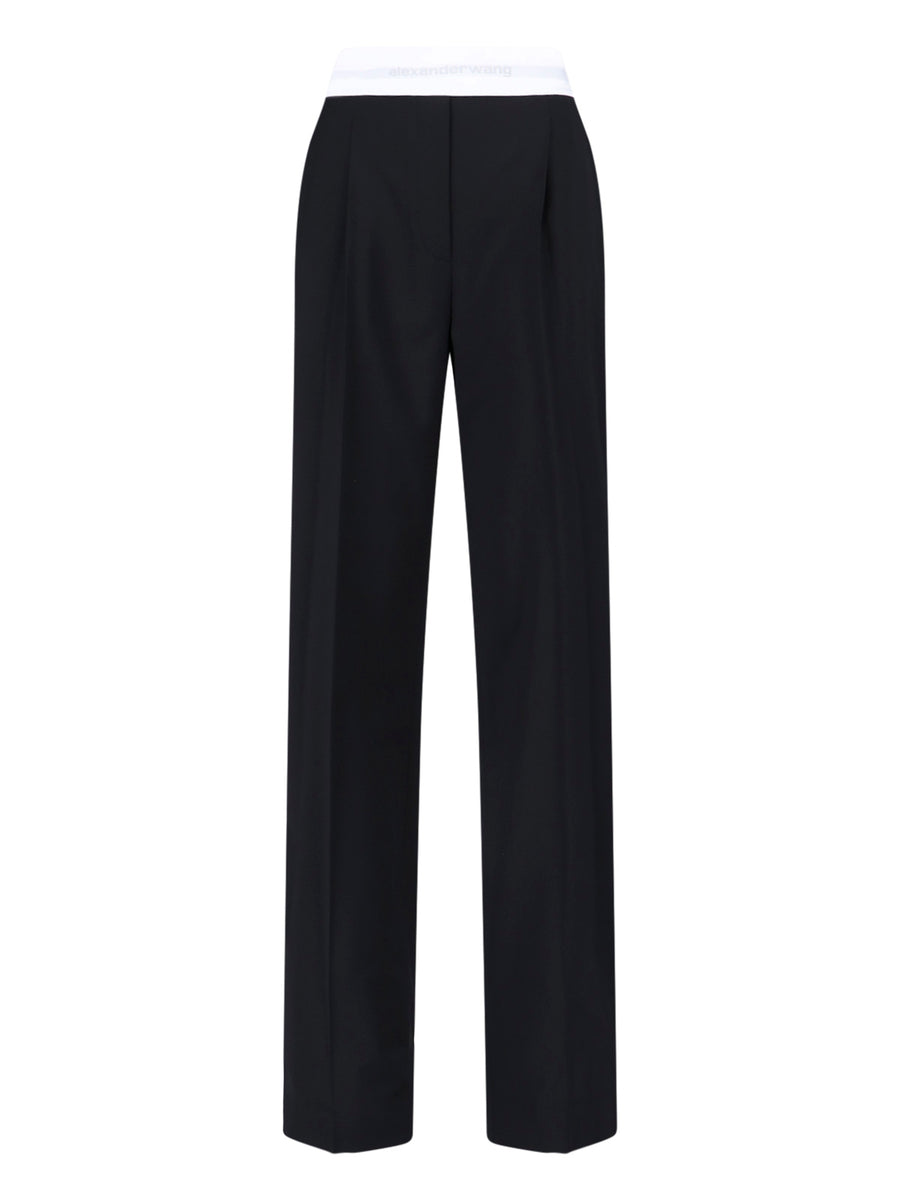 Alexander Wang 86% Wool trousers in black