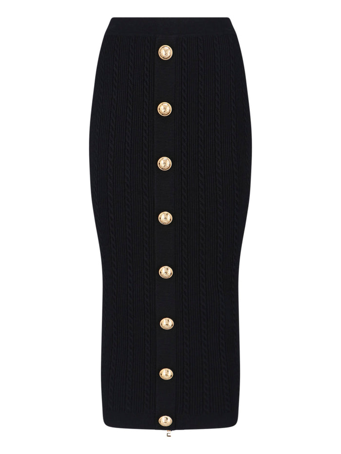 Balmain Skirts Black Viscose