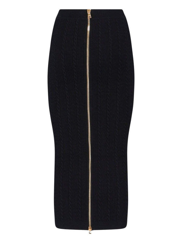 Balmain Skirts Black Viscose