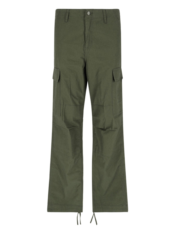 Carhartt Wip 100% Cotton cargo pants in green