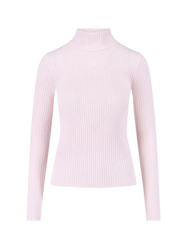 CourrèGes 70% Viscose sweater in pink