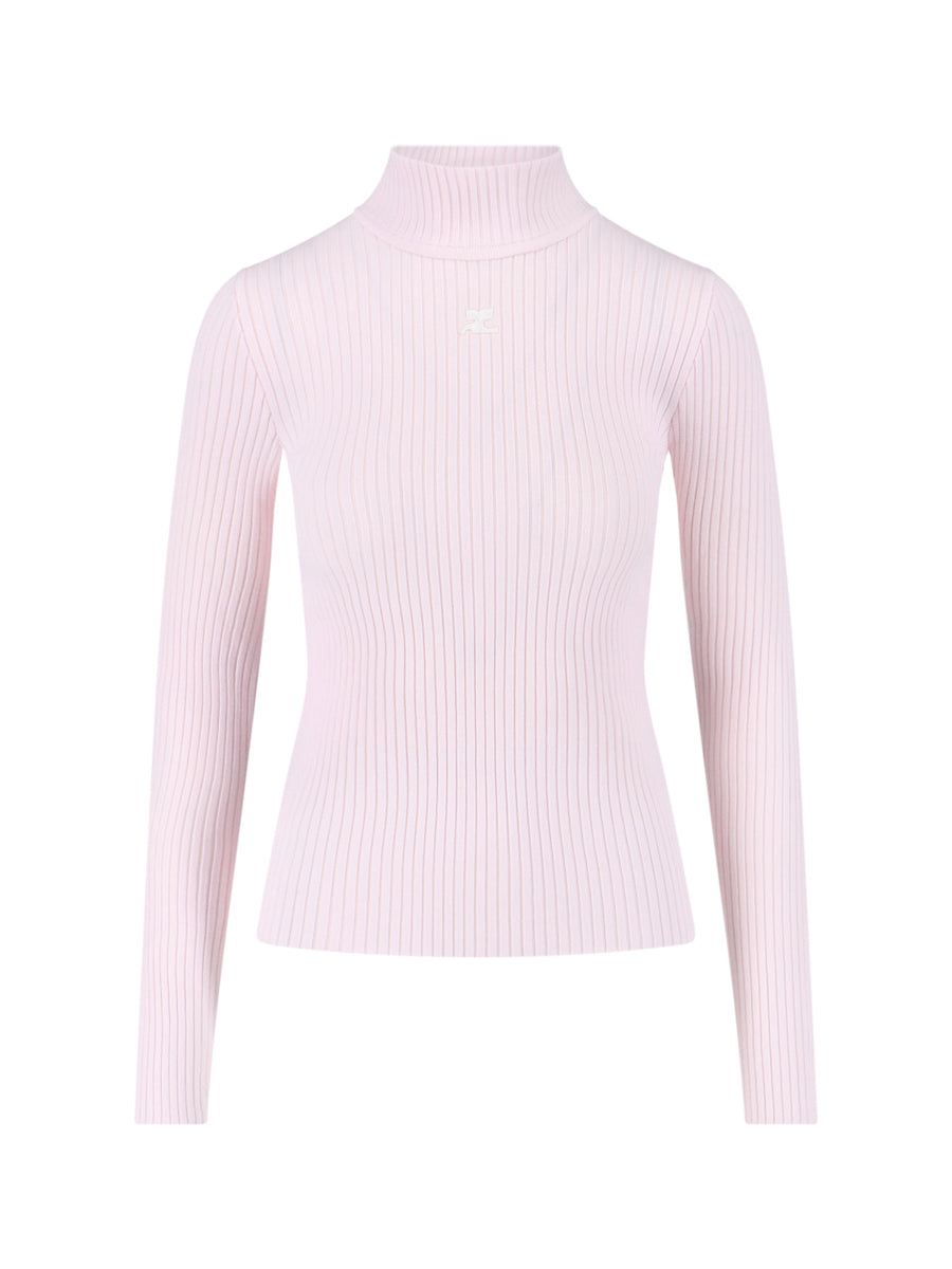 CourrèGes 70% Viscose sweater in pink