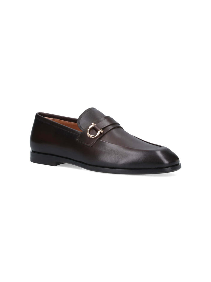 Ferragamo Flat Shoes Brown Upper: Calf Leather
