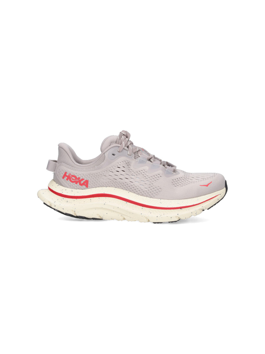 Hoka Upper: 86% Textile sneakers in beige