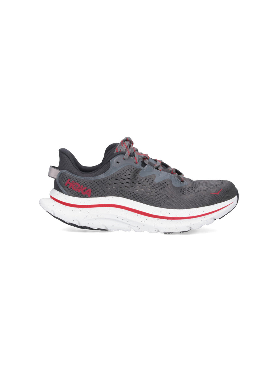 Hoka Upper: 86% Textile sneaker in gray