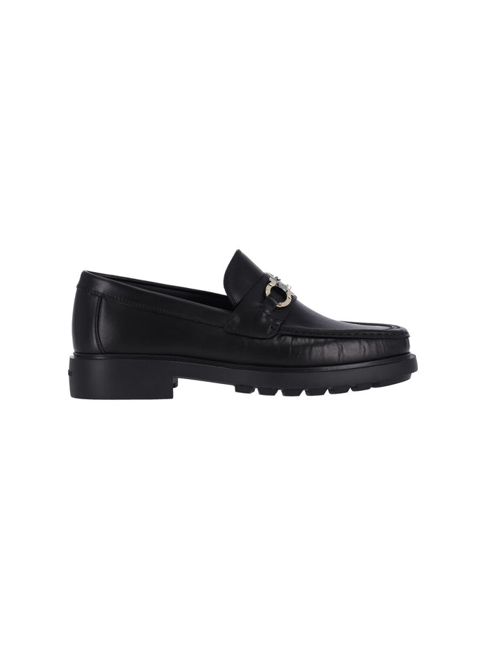 Ferragamo Flat Shoes Black Upper: Calf Leather