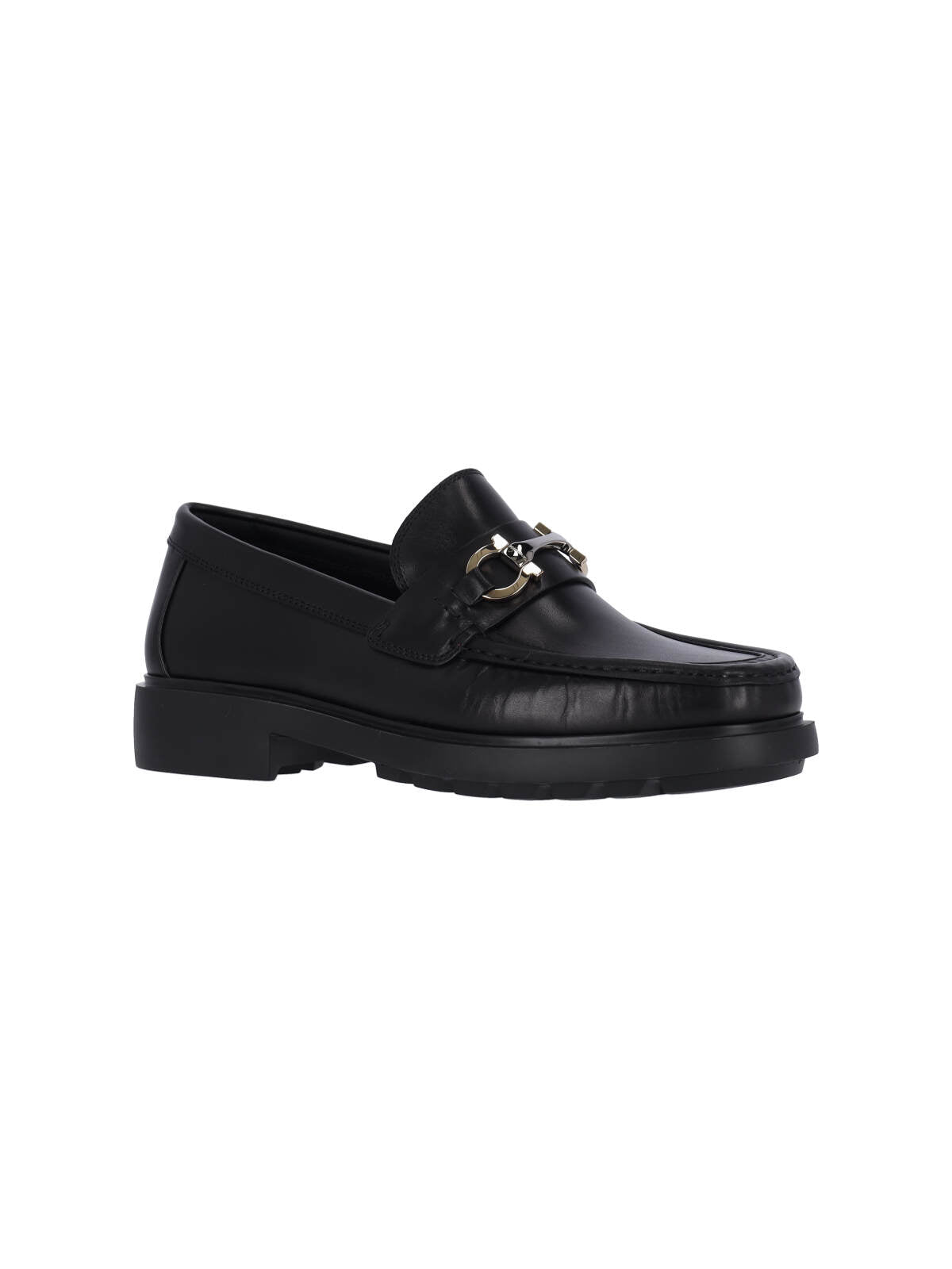 Ferragamo Flat Shoes Black Upper: Calf Leather