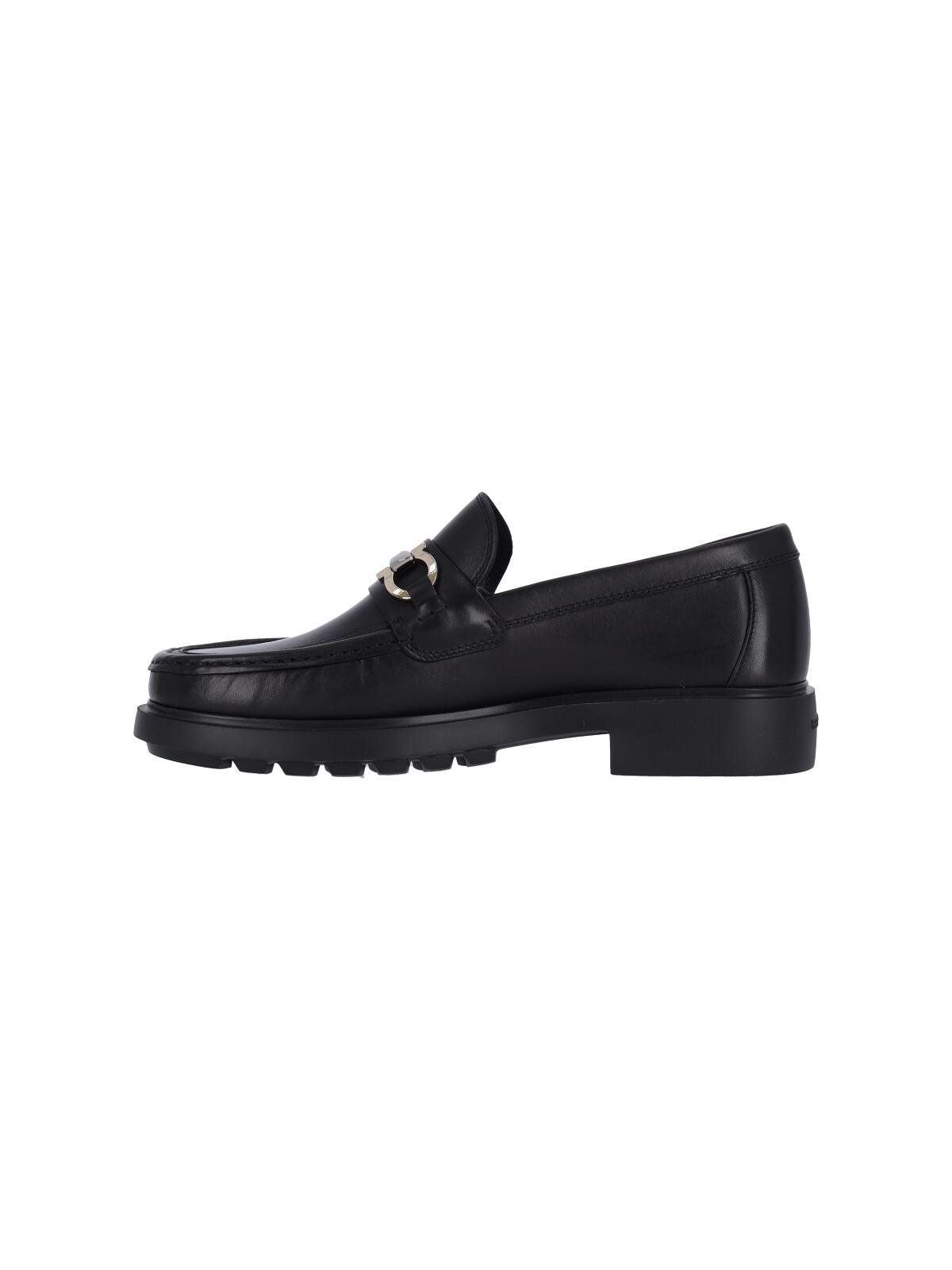 Ferragamo Flat Shoes Black Upper: Calf Leather